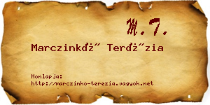 Marczinkó Terézia névjegykártya